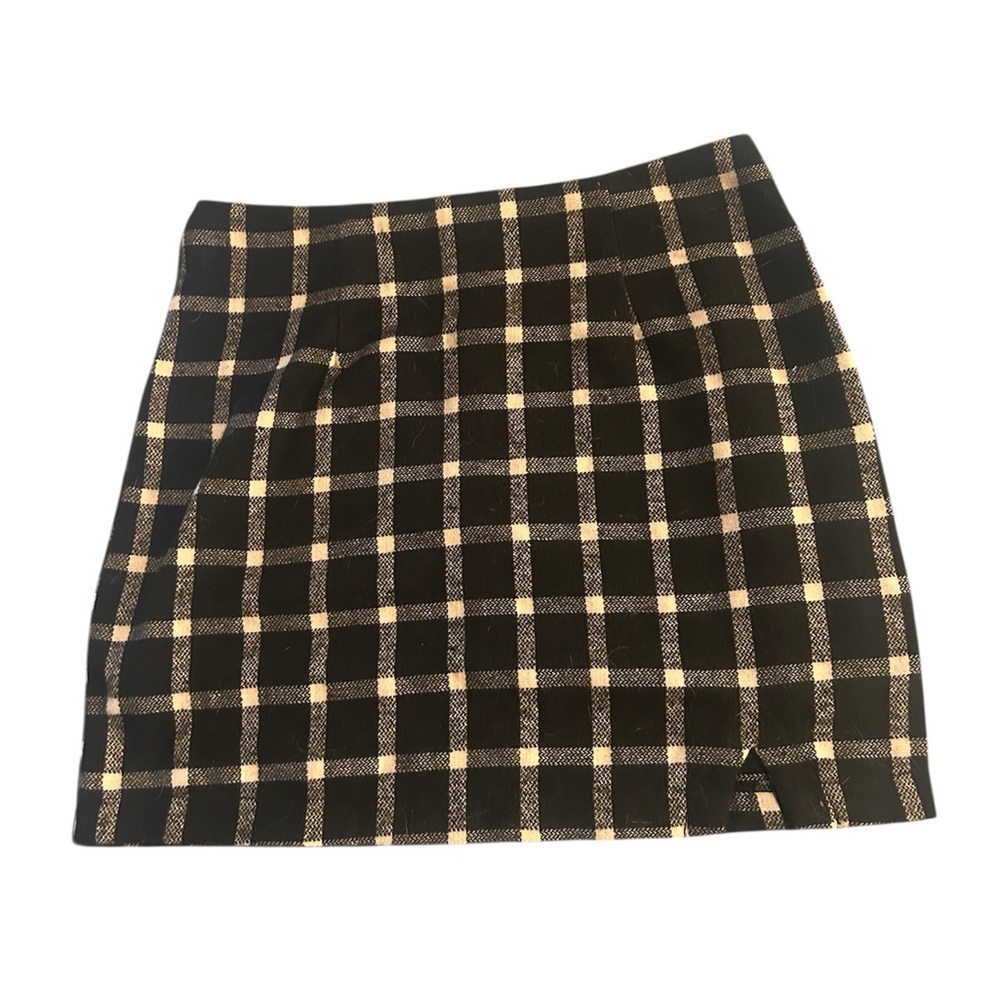 Pink Lily Plaid Skirt